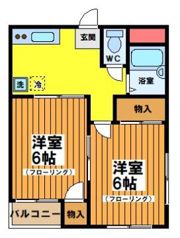 ハイツプリズムB棟の間取り画像