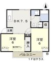 グリーンガーデンハイツ Bの間取り画像