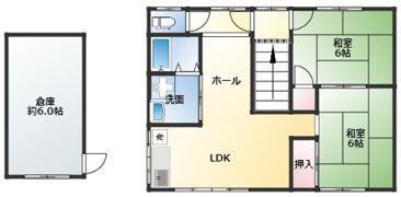 荒尾町東屋敷加藤様貸家の間取り画像