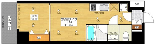 ブエナビスタ西天満の間取り画像