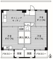 ビレッジハウス小比企3号棟の間取り画像