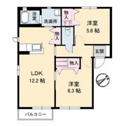 カンナビーK A棟の間取り画像