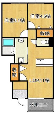 クオーレ海老津の間取り画像