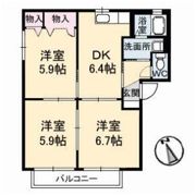 ヴィレッジ中陣 A棟の間取り画像
