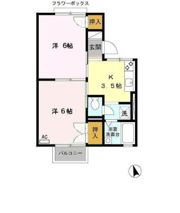 ファミールユタカ Bの間取り画像