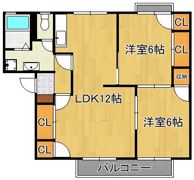 ロイヤルシェル A棟の間取り画像