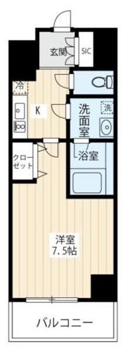 プロスタイルウェルス南千住メディフィスの間取り画像