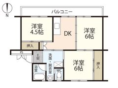 ビレッジハウス井口1号棟の間取り画像