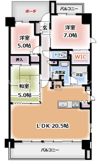 ユニハイム大日グリーンコートの間取り画像