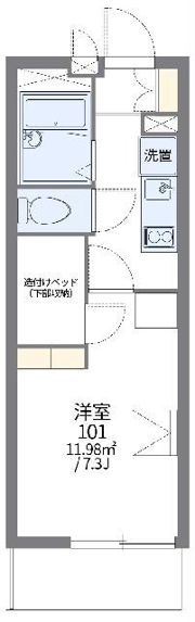 レオパレスプレミール中浦和Ⅰの間取り画像