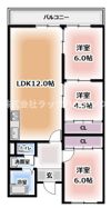 松栄畷ハイツの間取り画像