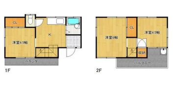 毛利宅戸建ての間取り画像