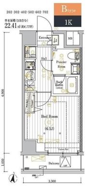 MAXIV横浜吉野町SOUTHの間取り画像
