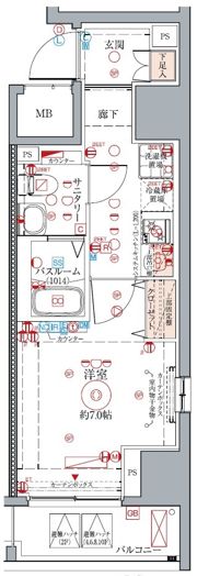 クレヴィスタ蒲田の間取り画像