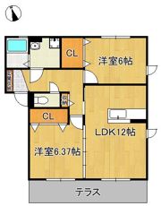 プレミールASO I B棟の間取り画像