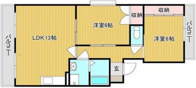 風はいつⅡの間取り画像