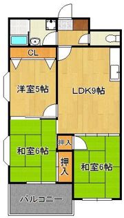 プレアール下到津の間取り画像