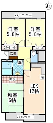グランドメゾン六甲箕岡の間取り画像