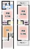 田井西町テラスハウス 左側の間取り画像