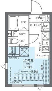 COCOCUBE北千住の間取り画像
