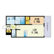 ヴィラージュ博多駅南の間取り画像