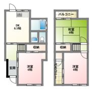 伊加賀南町連棟貸家(手前)の間取り画像
