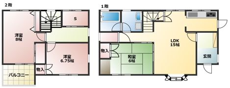大分貸家の間取り画像