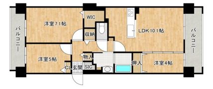 Central Residence PORTOM（セントラルレジデンスポルトム）の間取り画像