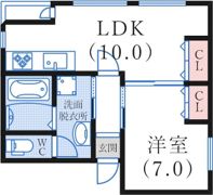 フリックコート三宮の間取り画像
