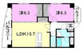ブライムマンションはなみずきの間取り画像