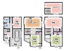 橋波東之町4丁目戸建の間取り画像