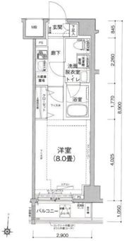 アイルキャナルシティ深川の間取り画像