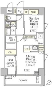 ORSUS清澄白河リバーフロントの間取り画像