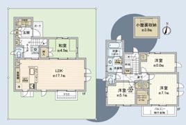 小金井市東町1丁目戸建の間取り画像