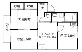 グランコート鴨川の間取り画像