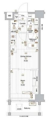 プレミアムキューブ上野毛♯moの間取り画像