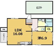 スクエアコート宮ノ口の間取り画像