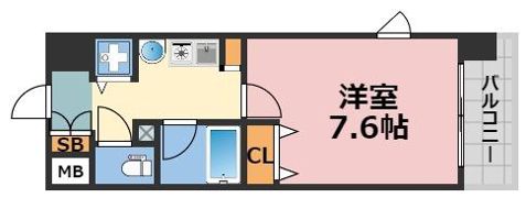 クレアートアドバンス大阪城南の間取り画像