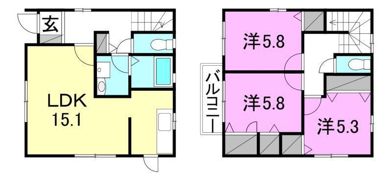 ボナール道後の間取り画像