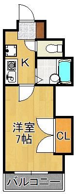 エレガンス折尾の間取り画像