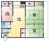 竹田マンションの間取り画像