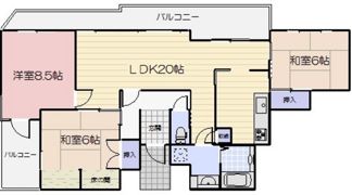 両備グレースマンション医大西の間取り画像