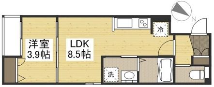 月光 新倉敷駅前の間取り画像