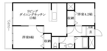 メゾンハイツ西山の間取り画像