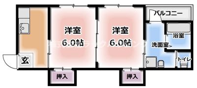 南野ハイツの間取り画像