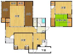 恒見町戸建の間取り画像