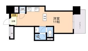 レジディア西新の間取り画像
