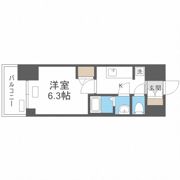 プレサンス谷町九丁目ディセオの間取り画像