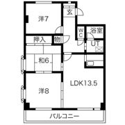 ハイツ丸利の間取り画像