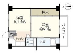 ビレッジハウス安古市3号棟の間取り画像